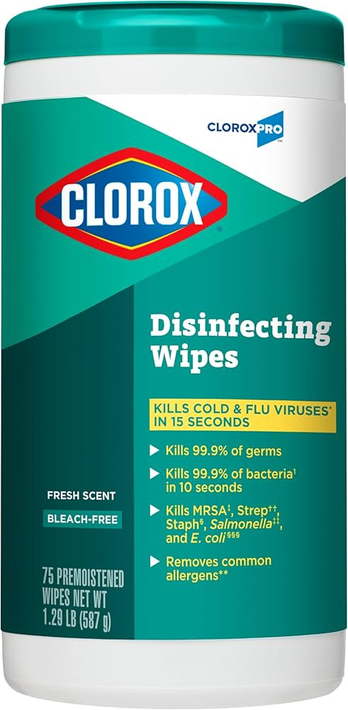 CloroxPro Clorox Disinfecting Wipes, Fresh Scent, 75 Count (Package May Vary) | Amazon (US)