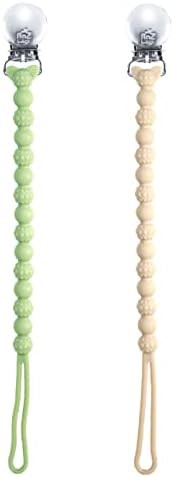 RaZbaby Silicone Pacifier Holder 2 Pack, RaZzies Durable Textured Lanyard Fits Most Pacis Toys, 100% | Amazon (US)