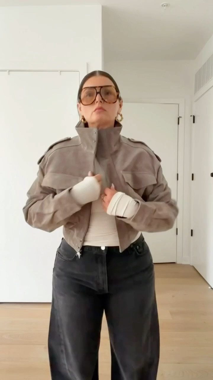 Fall outfit 
Leather bomber jacket

#LTKootd #LTKSeasonal