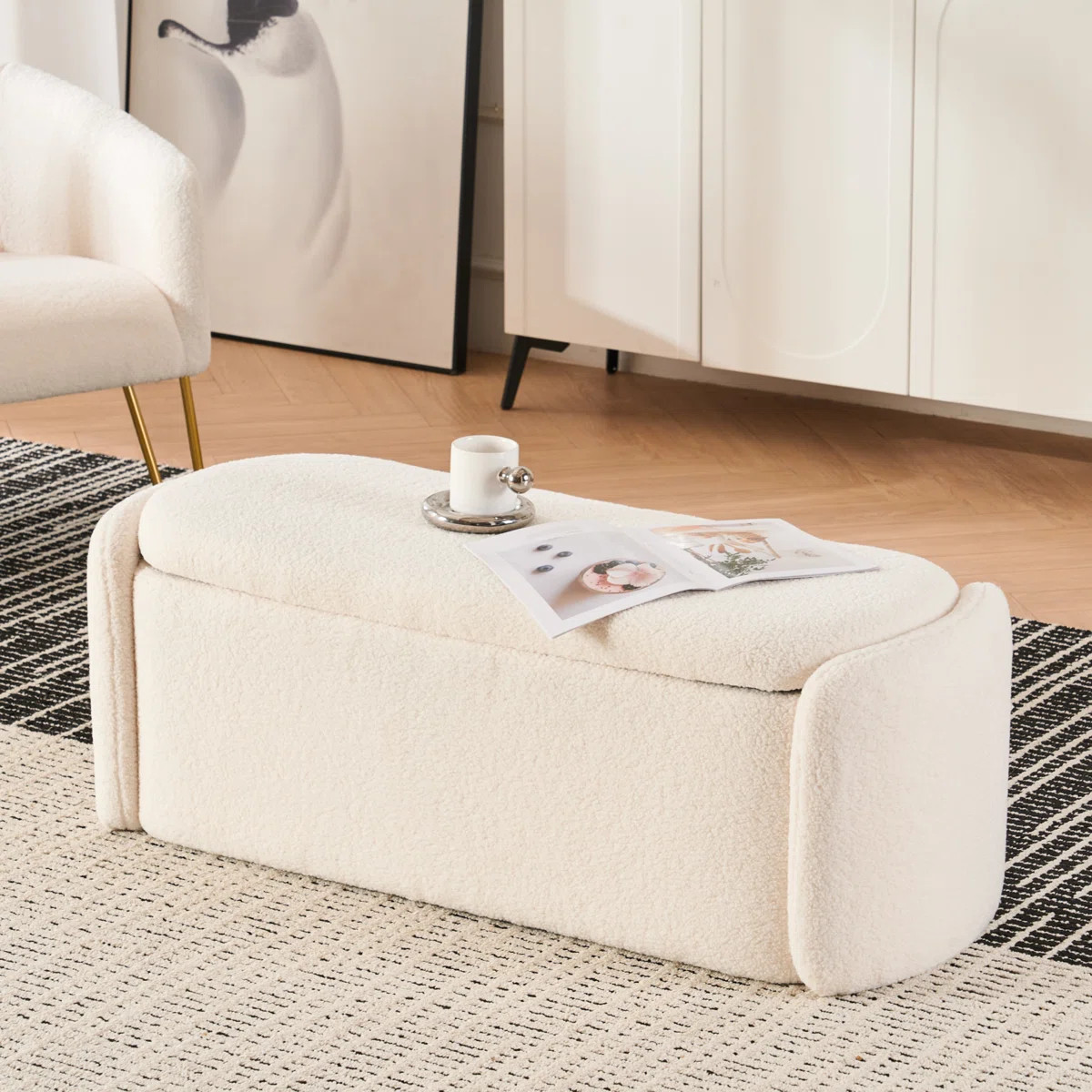 Stana Upholstered Storage Ottoman Bench with Large Hidden Storage | Wayfair North America