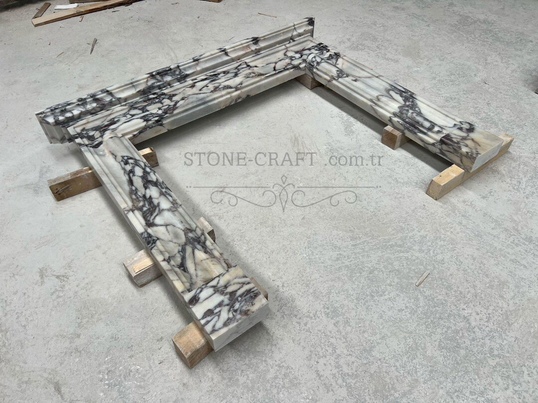 Calacatta Viola Marble Fireplace Surround - Honed Finish, 36”x36” Firebox | Etsy (US)