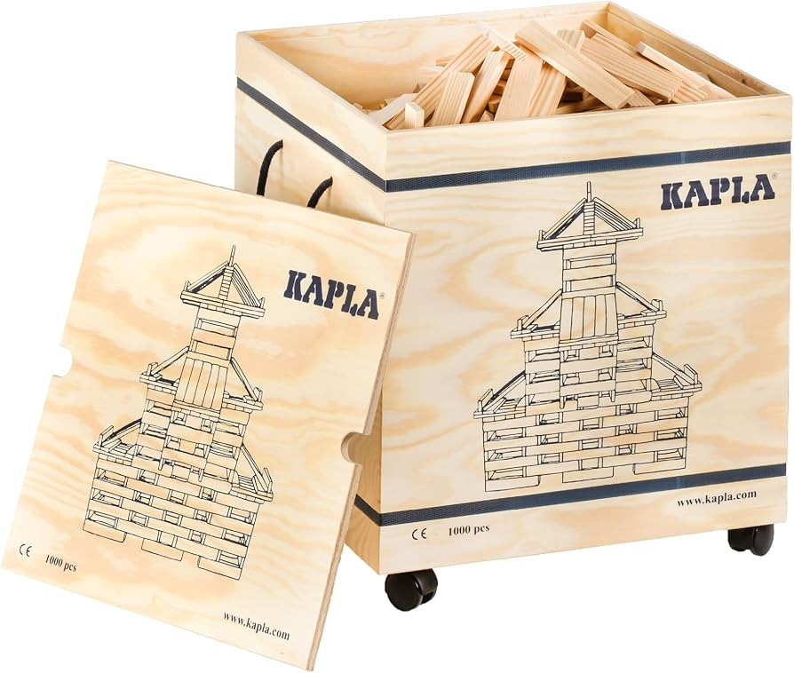 KAPLA Wooden Construction Set - 1000 Building Planks in a Chest - for Ages 3+ | Amazon (US)