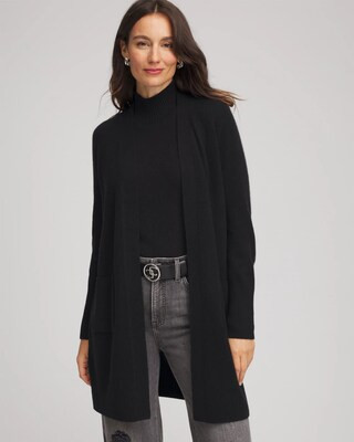 Women's Cashmere Duster Cardigan Sweater in Black | Chico's | Chico's
