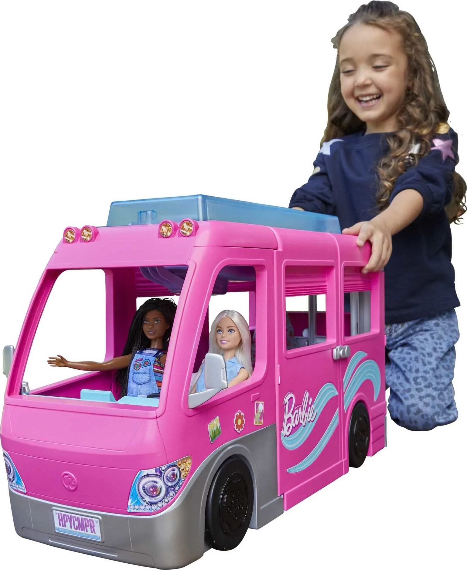 Barbie DreamCamper Vehicle Playset with 60 Accessories Including Pool and 30-inch Slide | Walmart (US)
