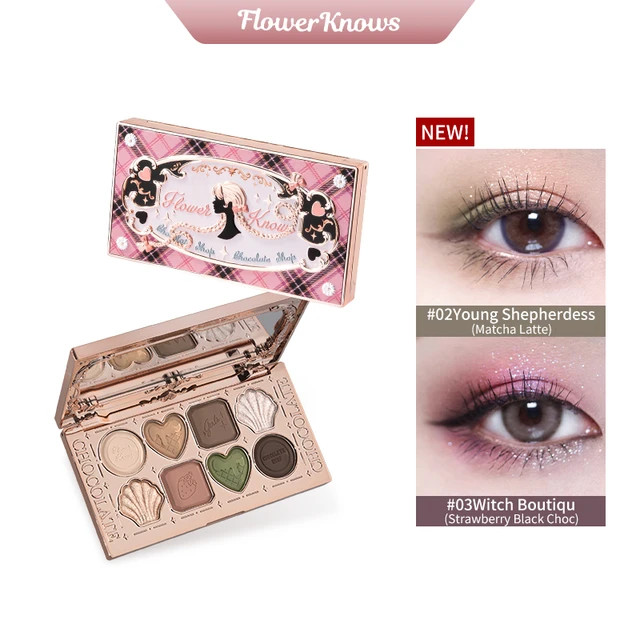 【launching 12/9 Pst】flower Knows Chocolate Wonder-shop Eyeshadow Palette 8-color Eye Makeup C... | AliExpress (US)