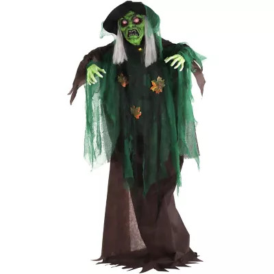 Haunted Hill Farm 72 in. Maple the Talking Forest Witch with Movement and Lights Halloween Animatronic, Scary Decoration | Tractor Supply