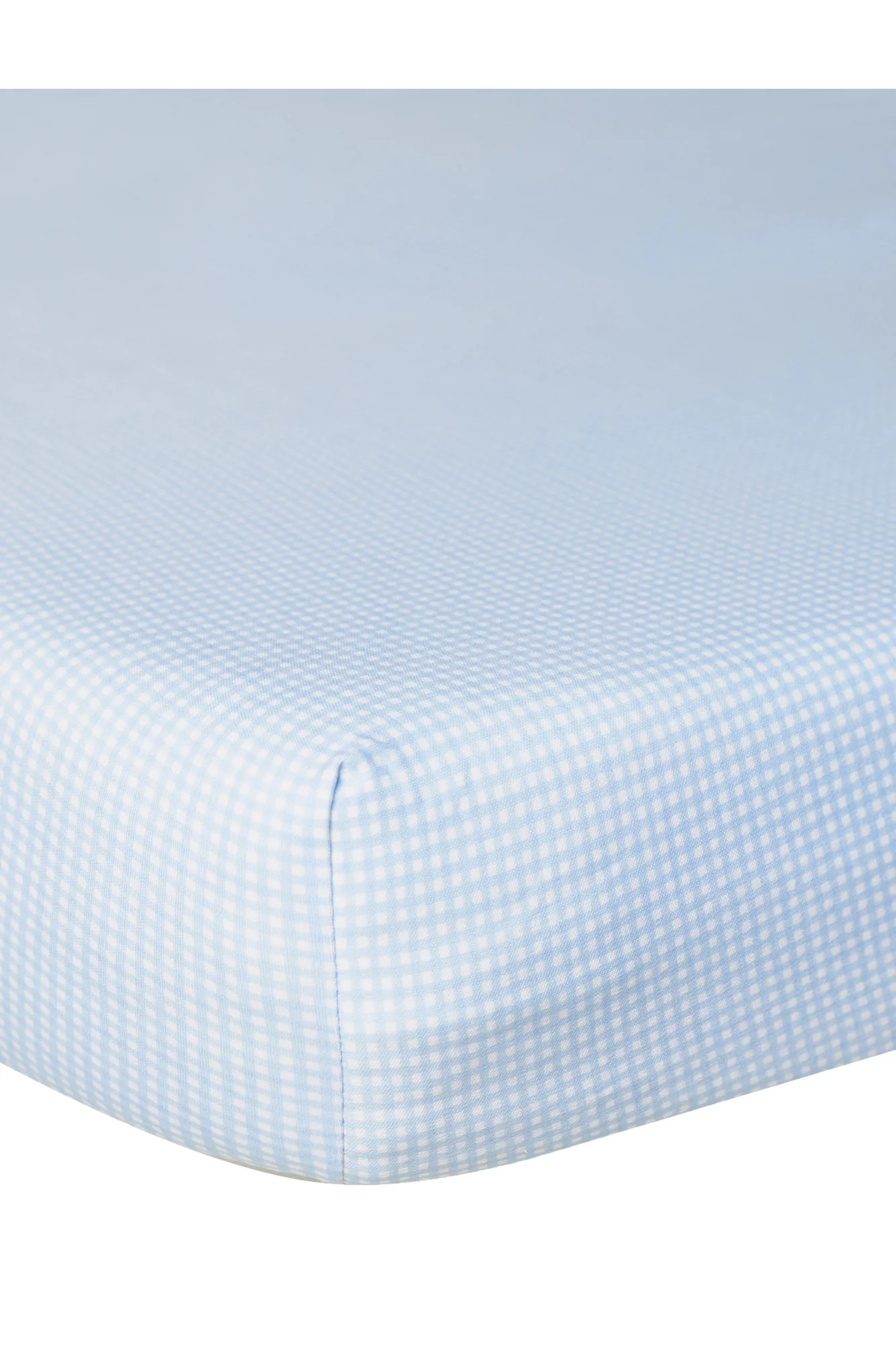 Blue Gingham Crib Sheets | Nellapima