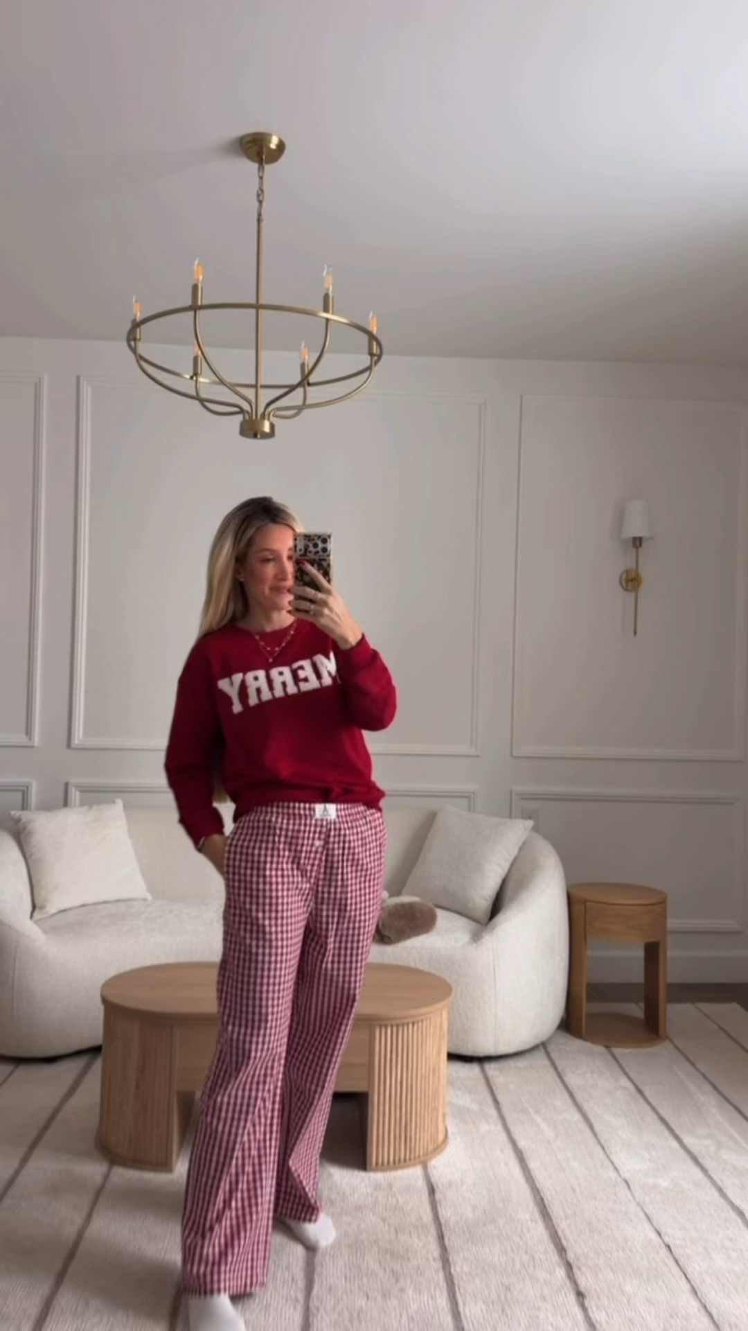Loving my festive loungewear, seriously so cozy!

Merry sweatshirt, holiday, holiday look, holiday loungewear, Christmas, Christmas outfit, gingham pants, Amazon fashion, red and white outfit 

#LTKSeasonal #LTKHoliday #LTKGiftGuide