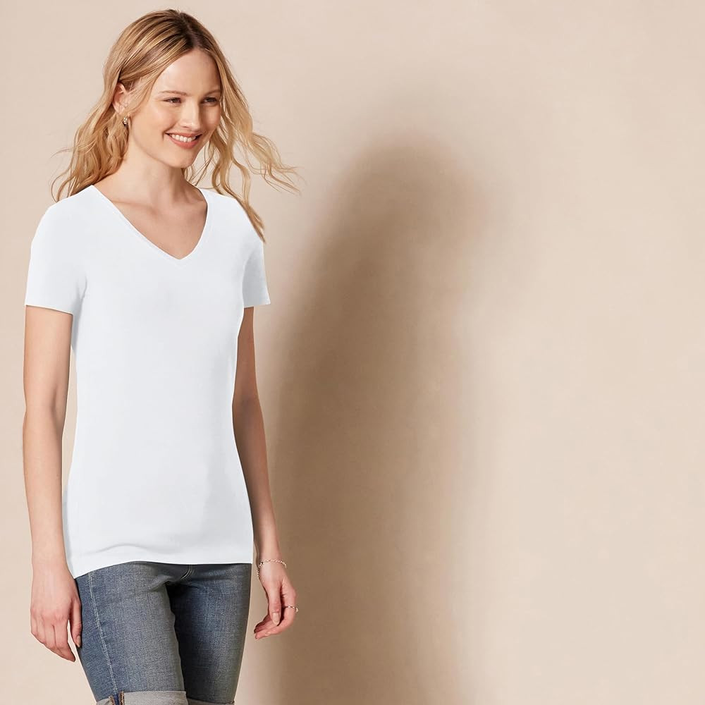 Amazon Essentials Women's Regular-Fit Short-Sleeve Crewneck T-Shirt | Amazon (US)