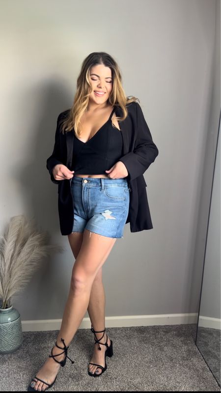 Date night look with a blazer

Shorts form target are super stretchy- size 12
In a size large top and size XL blazer for the oversized fit 

#LTKunder50 #LTKFind #LTKcurves