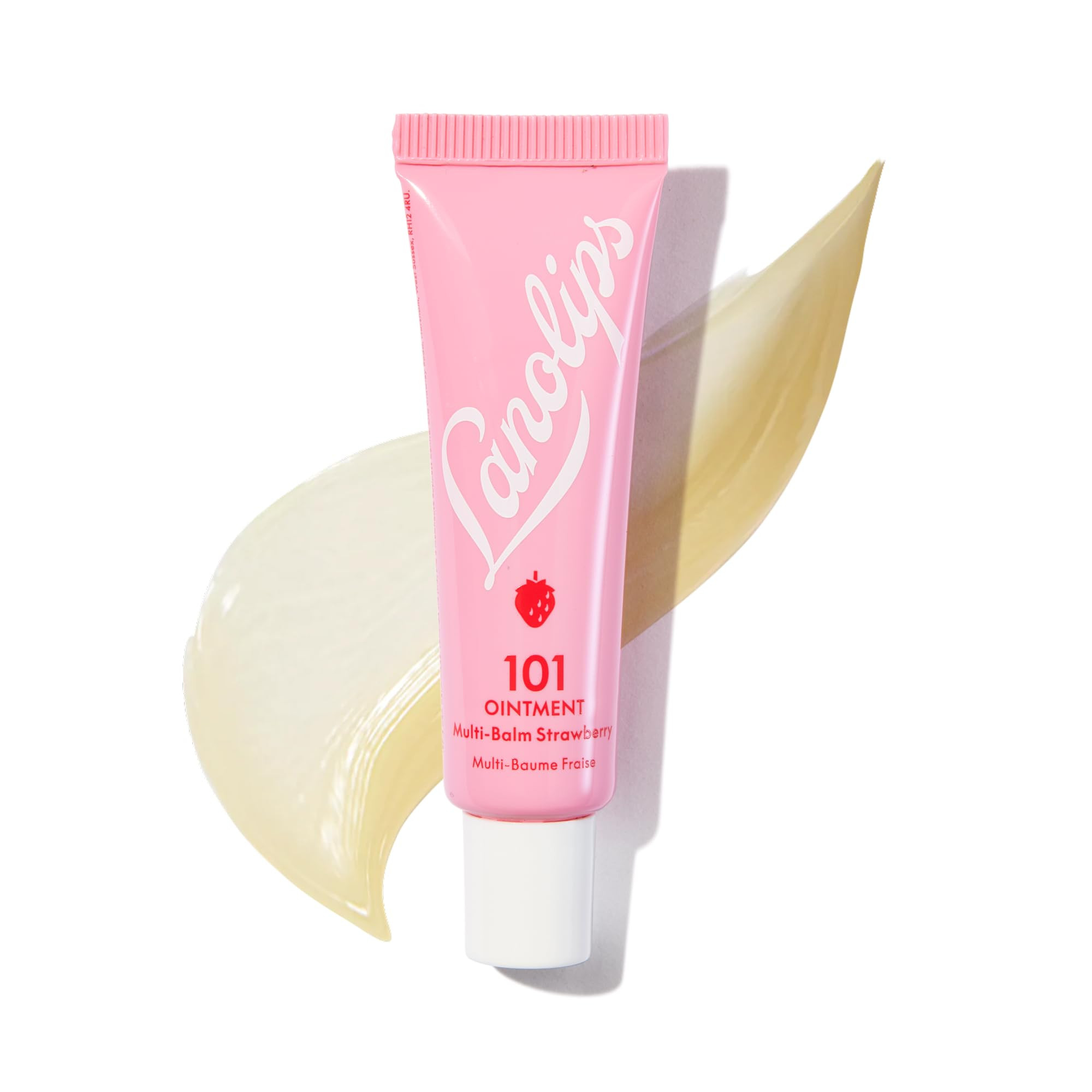 Lanolips 101 Ointment - Lanolin Lip Balm for Smooth, Hydrated & Healthy Lips - Multipurpose Lip Ointment with Lanolin Oil for Dry Lips, Cuticles & More - Strawberry (0.52 oz) | Amazon (US)