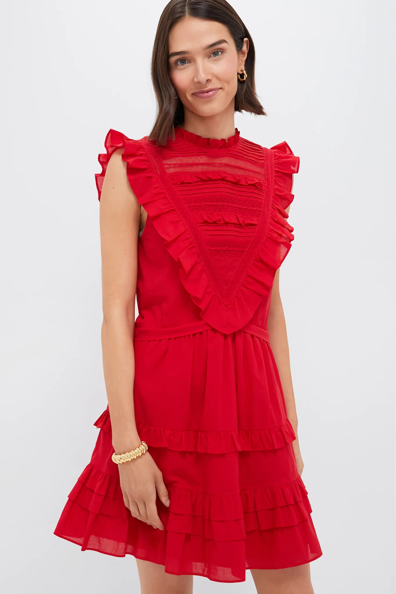 Red Cecilia Ruffle Dress | Tuckernuck (US)