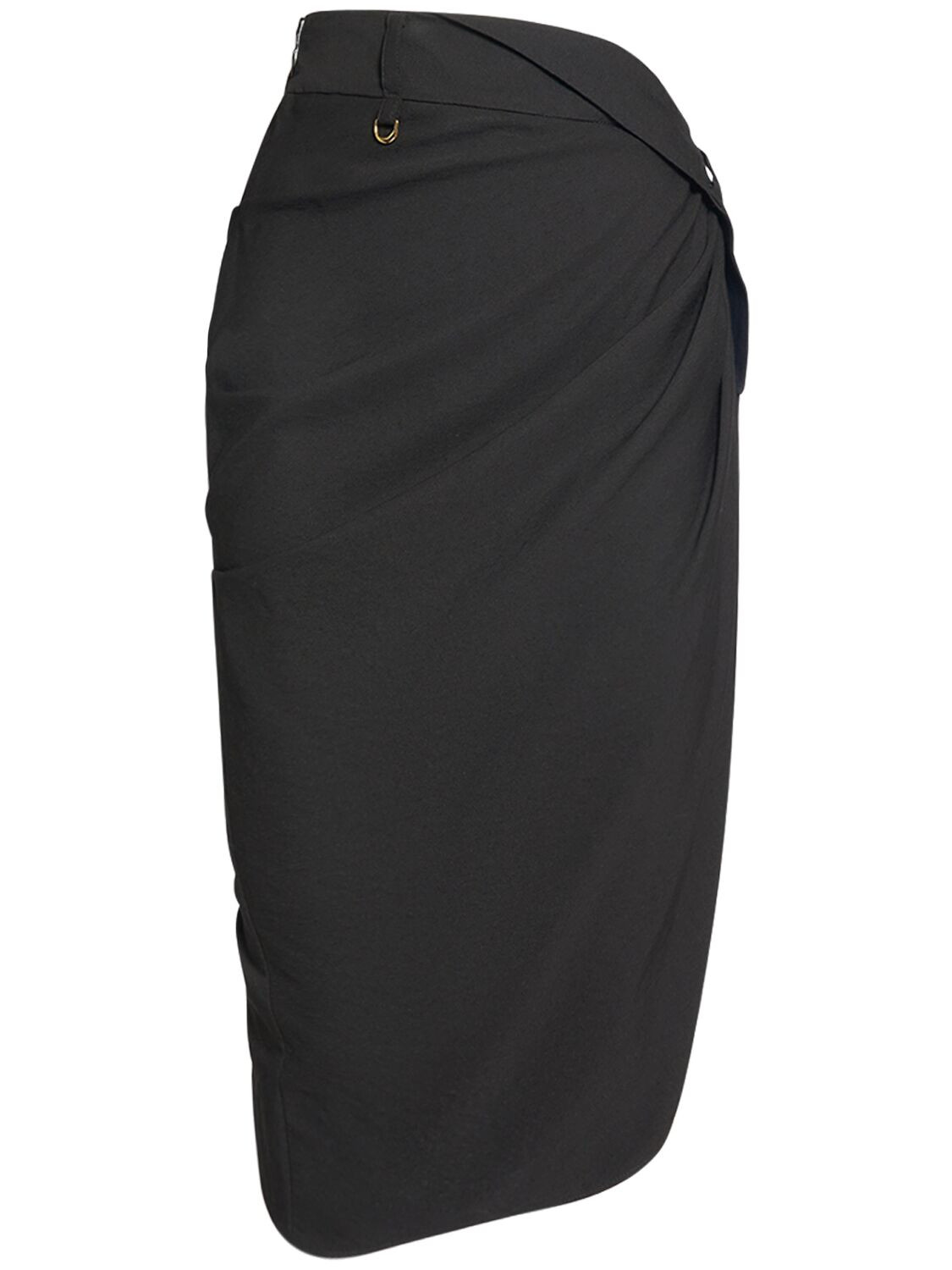 La Jupe Saudade Satin Midi Wrap Skirt | Luisaviaroma