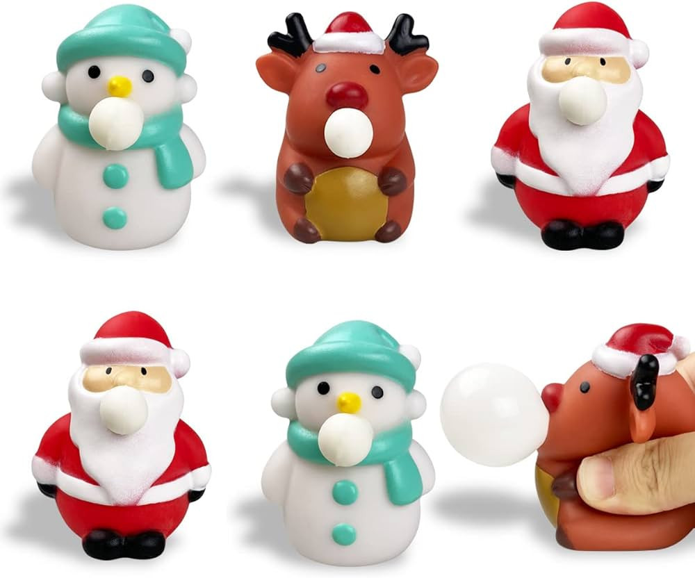 Pinkiwine 6 Pack Christmas Spit Bubbles Squeeze Toys for Kids Boys Girls Toddlers Christmas Stock... | Amazon (US)