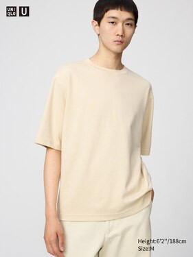 UNIQLO U AIRISM COTTON OVERSIZED CREW NECK HALF SLEEVE T-SHIRT | UNIQLO AU | Uniqlo Australia