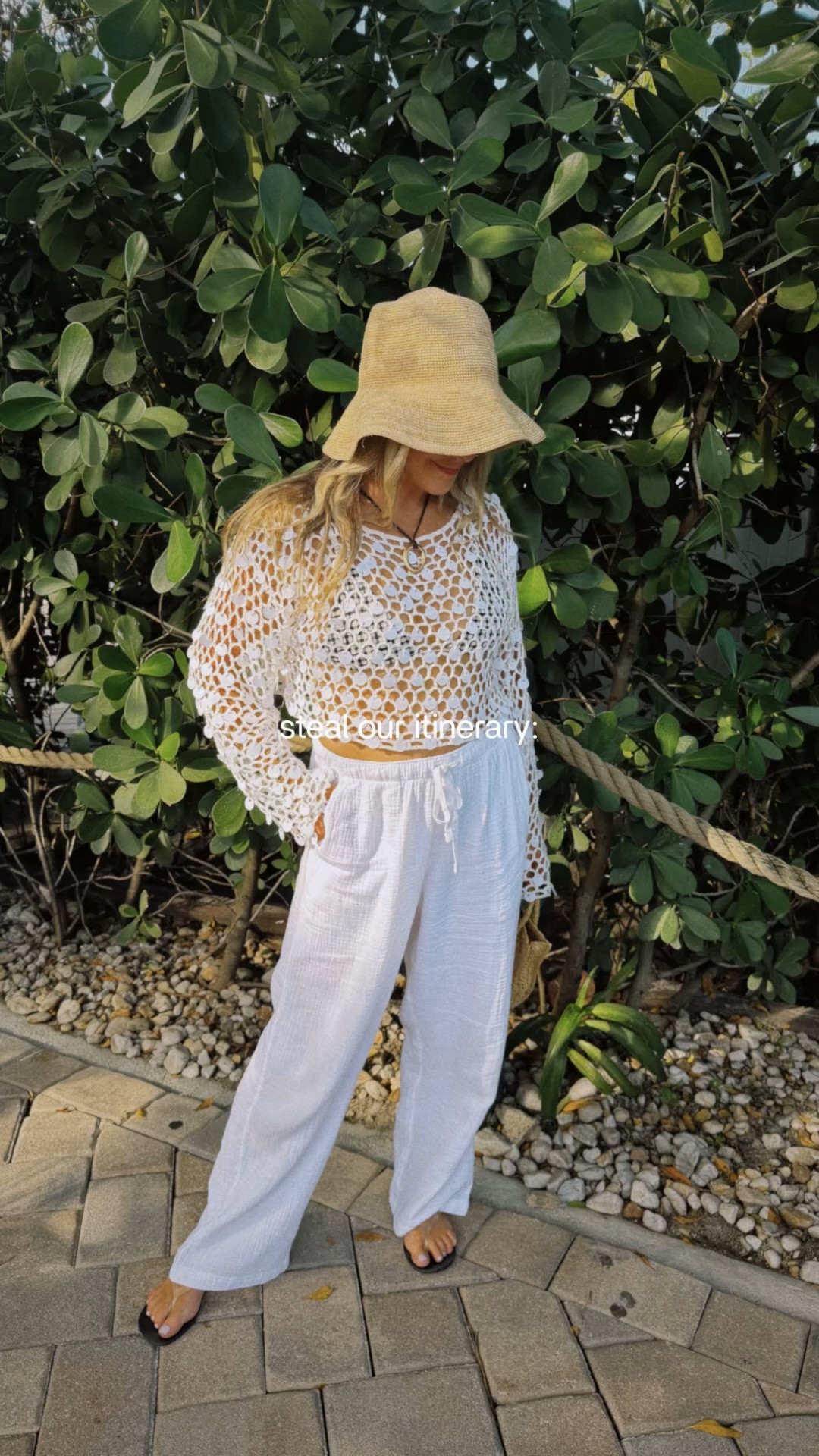 Vacation outfit
Coverups
Bathing suit cover-up
Cool hat 
Beach hat 
Bathing suit ￼￼

#LTKootd