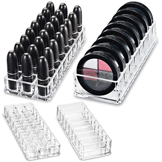 byAlegory (Limited Offer Gift Set) Acrylic Lipstick & Acrylic Compact Makeup Organizer | 32 Space... | Amazon (US)