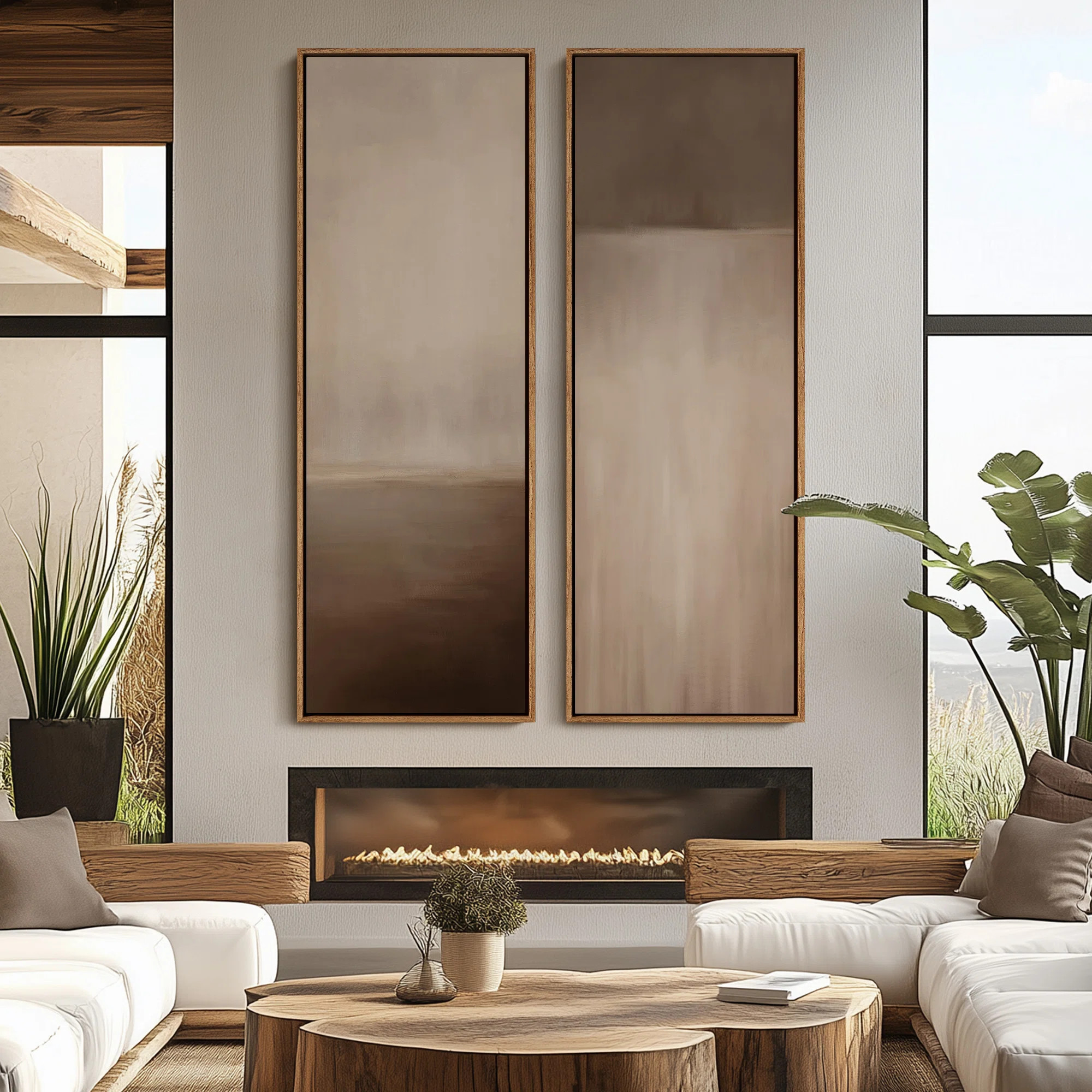 Ashbrook Vintage Landscape Wall Art - 20x60 inches Framed Canvas Set of 2 & Reviews - Wayfair Can... | Wayfair North America