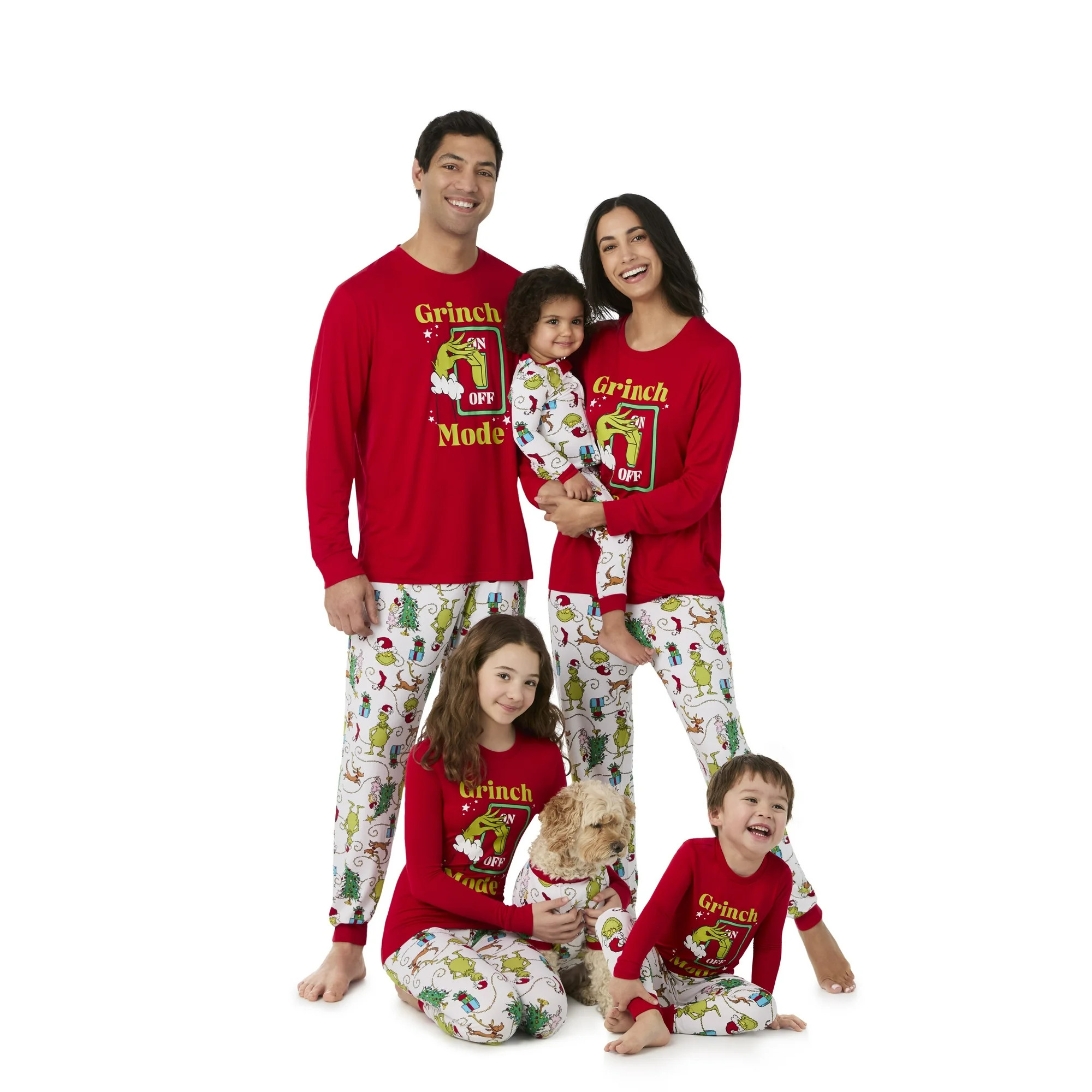 Dr. Seuss Grinch Women's Matching Family Pajamas Top and Pants Set, 2-Piece, Sizes S-3X | Walmart (US)