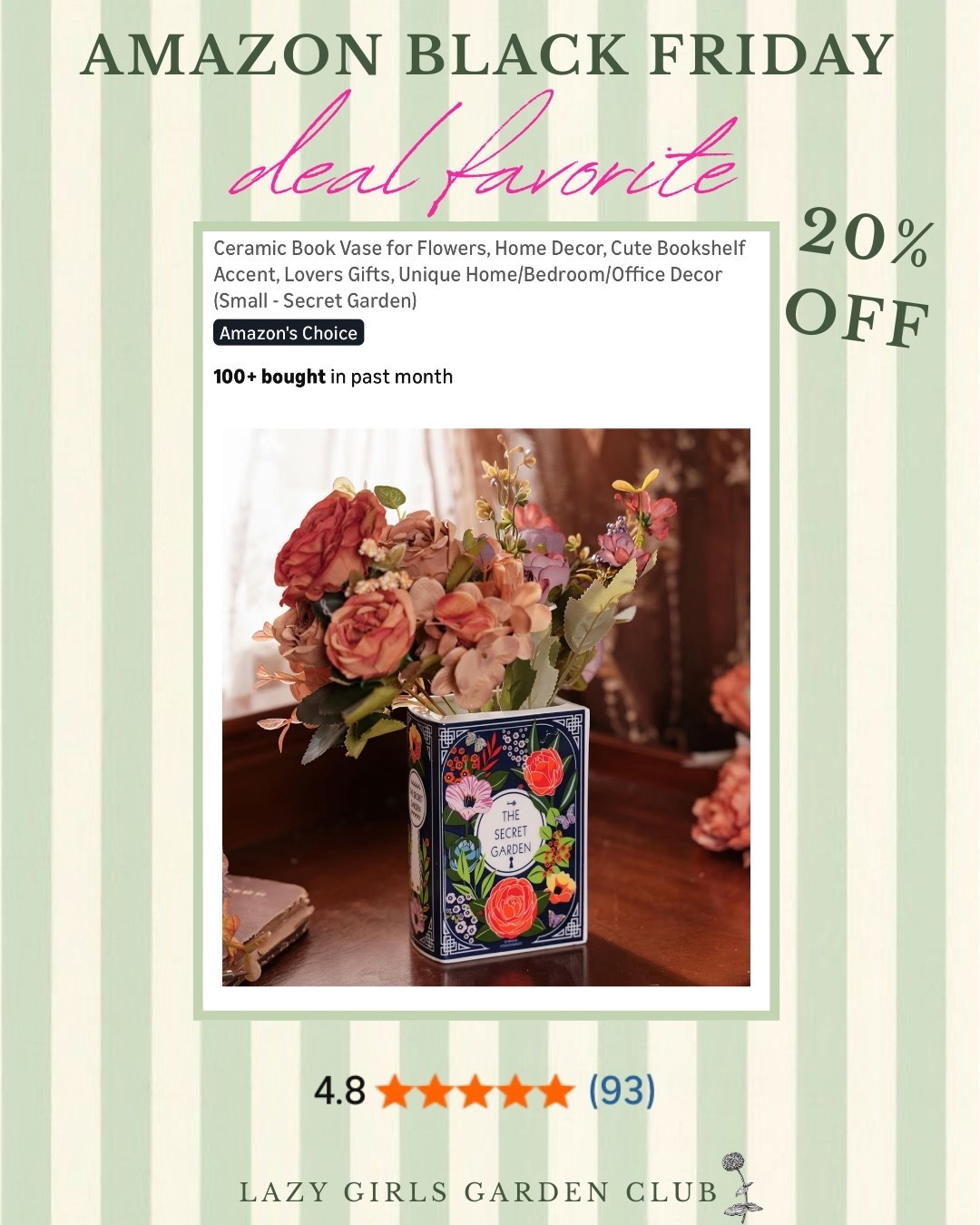 Another Black Friday deal that I’m so excited for because it’s one of my favorite garden inspired home decor items 🌸

#LTKGiftGuide #LTKCyberWeek #LTKHoliday