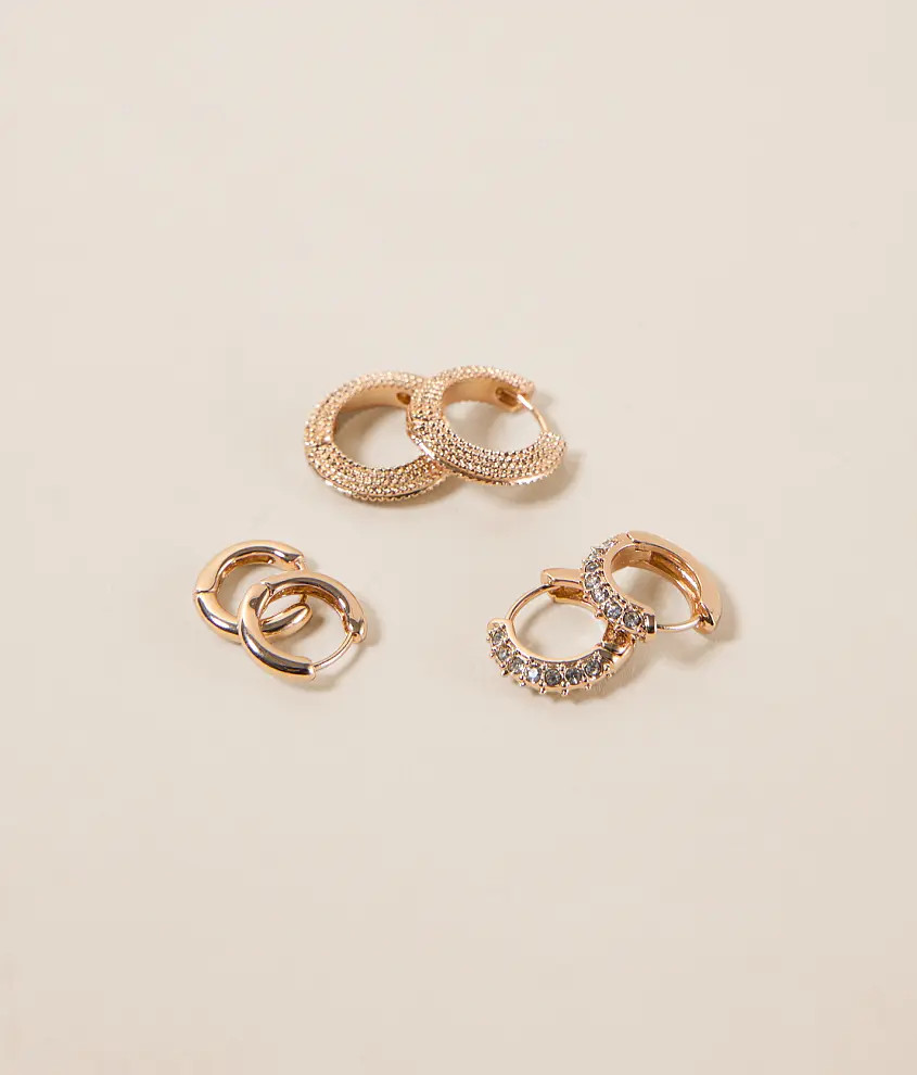 3 Pack Dainty Hoop Earring Set | Buckle