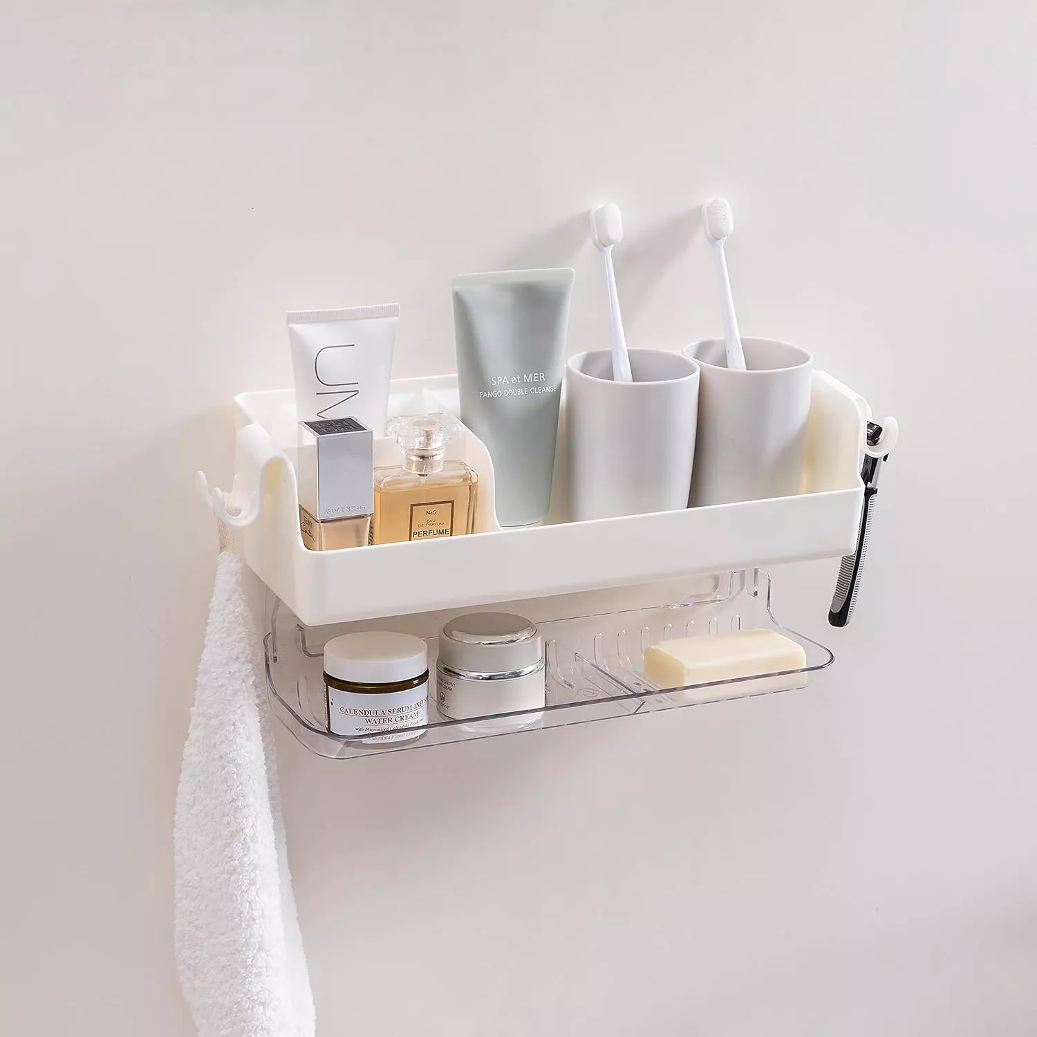 TAILI Shower Caddy Self Adhesive, Shower Shelf Drill-Free Shower