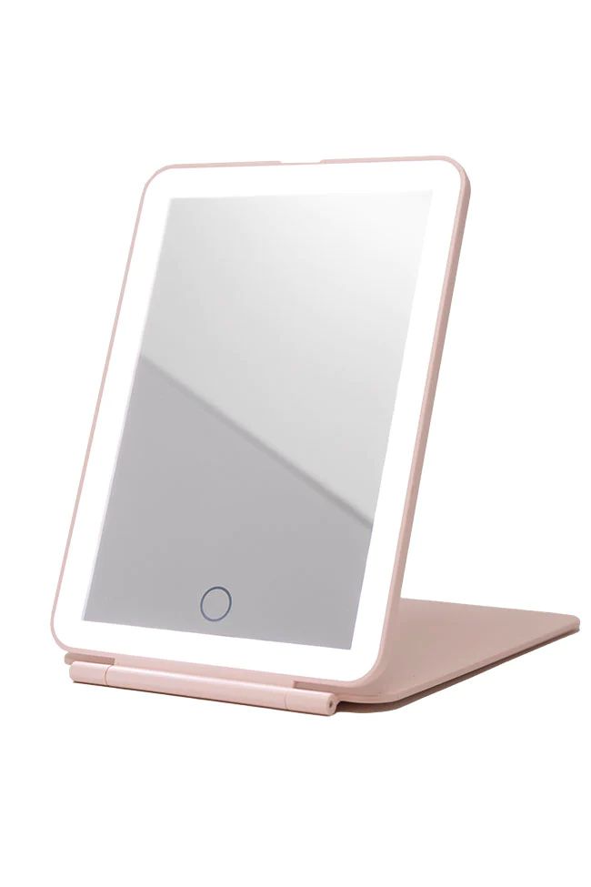 Reflect On Today Pink Small Folding Mirror FINAL SALE | Pink Lily