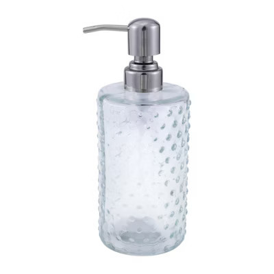 Unique Bargains Elegant Soap Pump Dispenser for Bathroom 16.9oz Clear Silver Tone 1 Pc | Target
