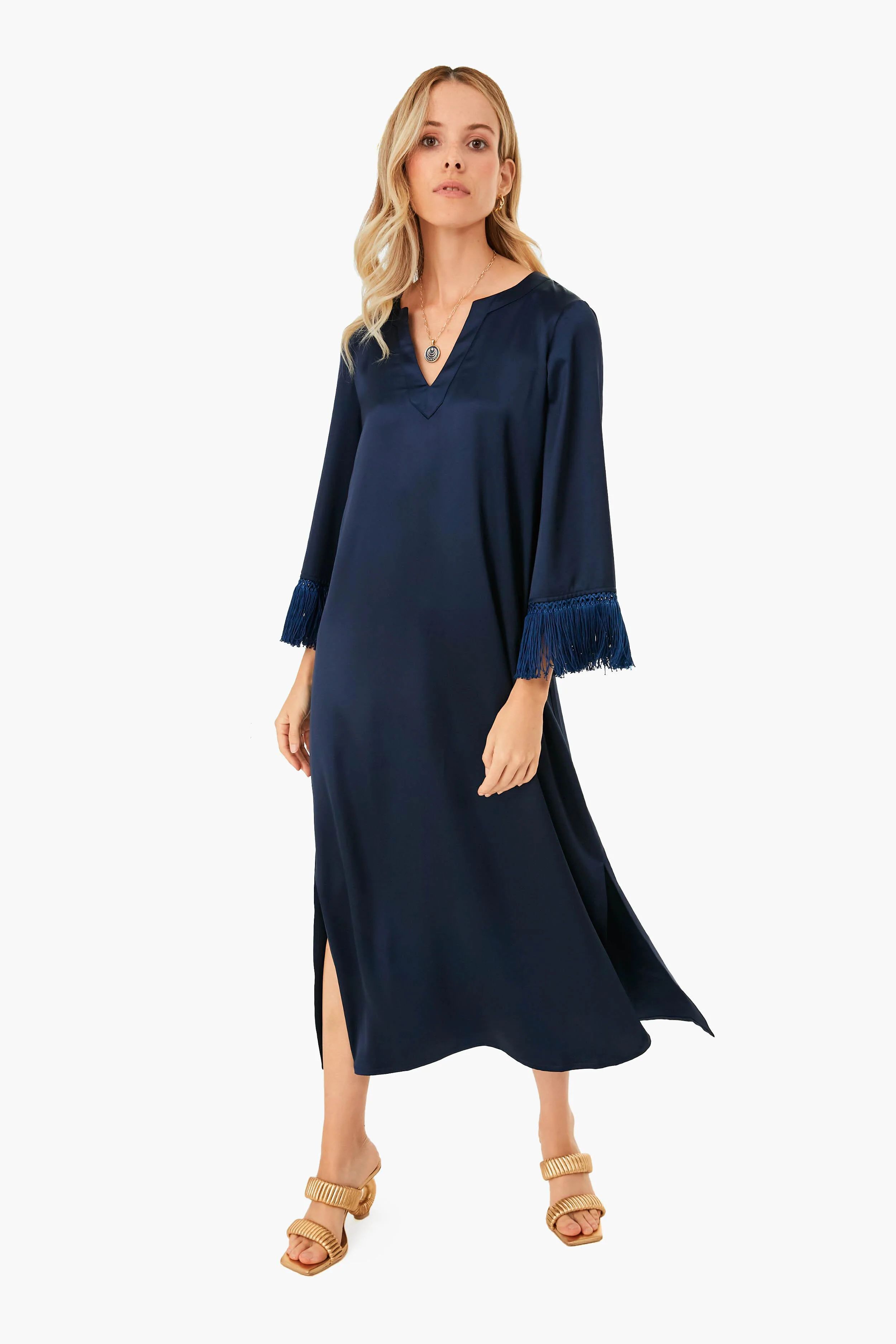 Navy Nights Fringe Jamie Dress | Tuckernuck (US)