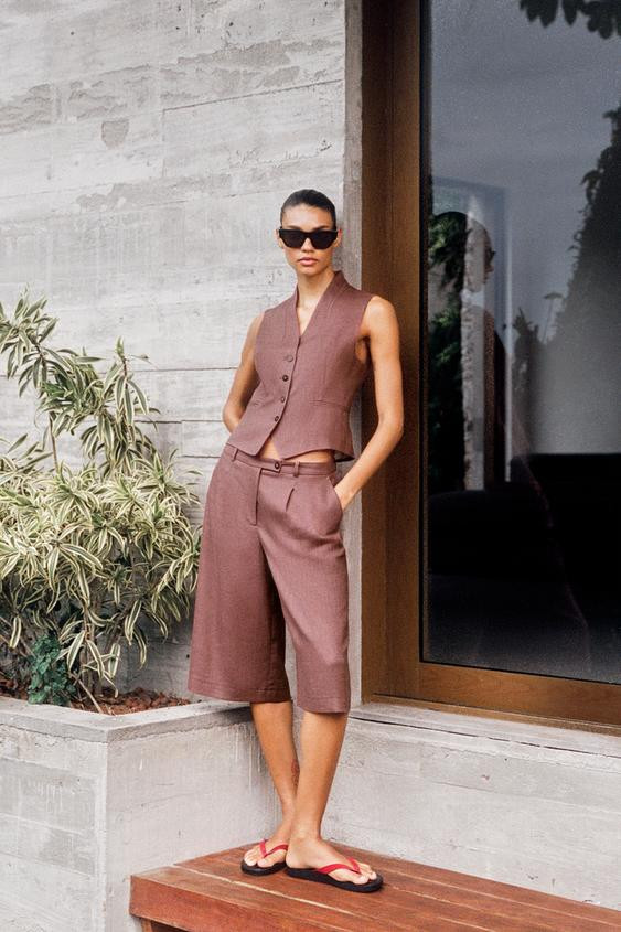 LINEN VEST SET | Zara US