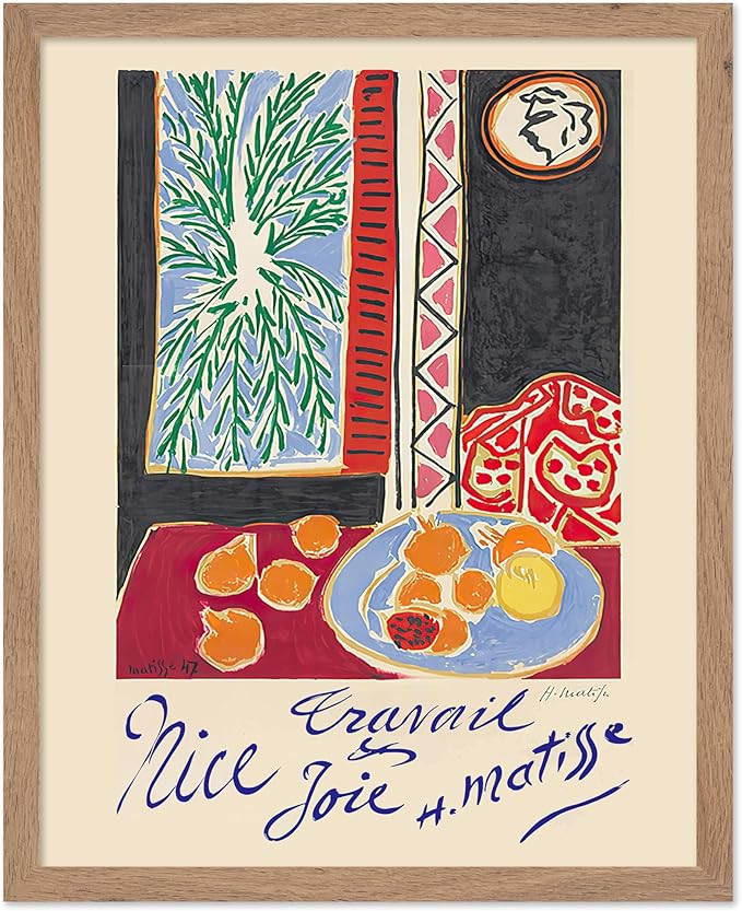 Poster Master Vintage Matisse Poster - Fauvism Print - Nice, Travail et Joie, Colorful, Fruits, O... | Amazon (US)