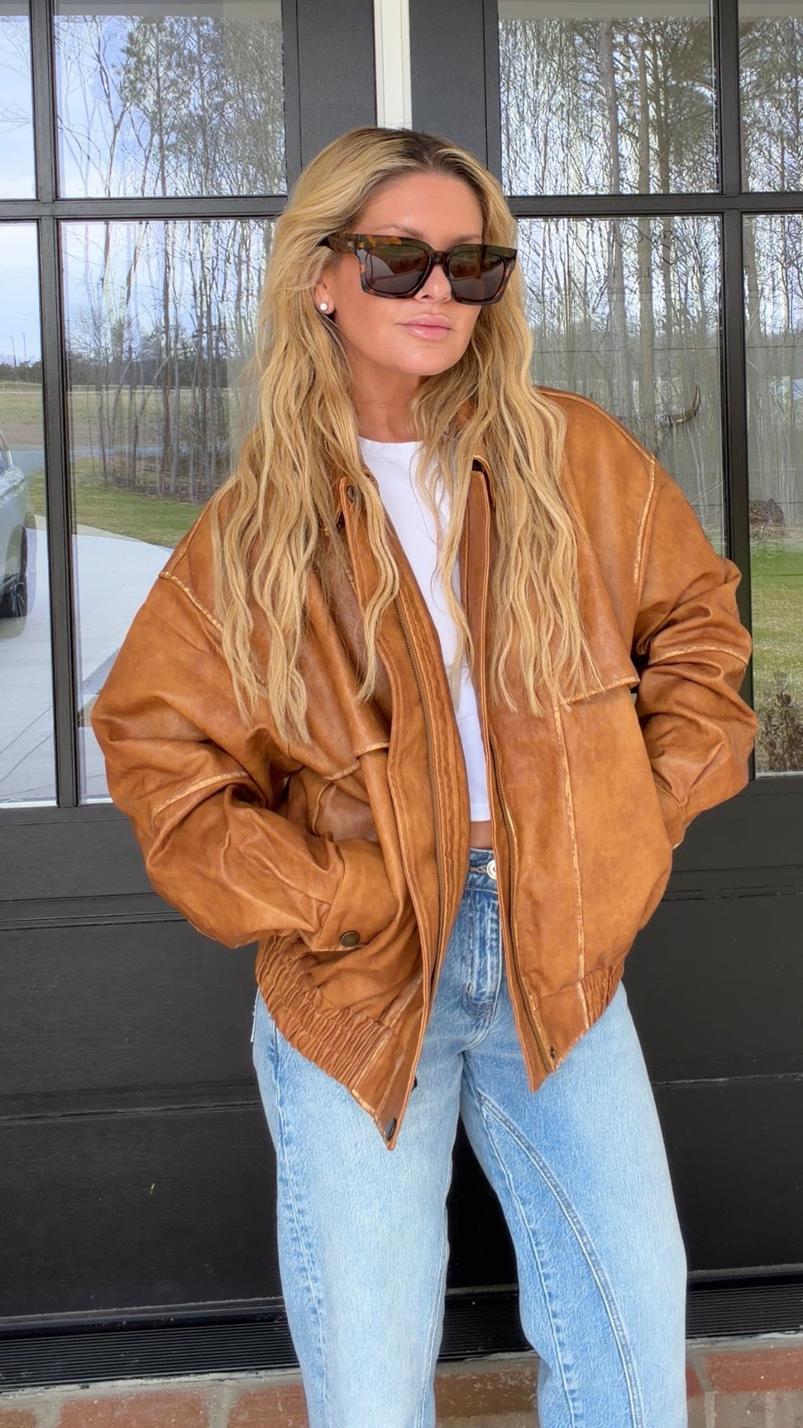 Obsessing over this jacket 🤎  wearing XS

#LTKSpringSale #LTKdayinmylife #LTKootd