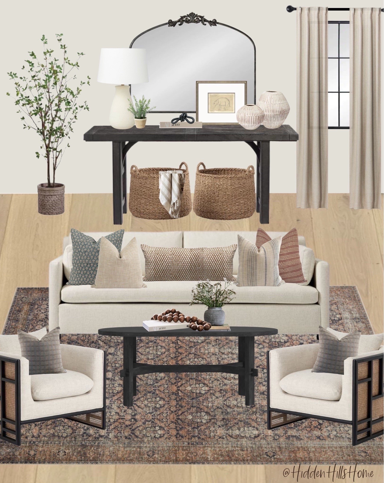 Modern-transitional living room mood board, living room decor ideas, family room, modern-transitional home, cozy den mood board #familyroom #modern-transitional 

#LTKSeasonal #LTKSaleAlert #LTKHome