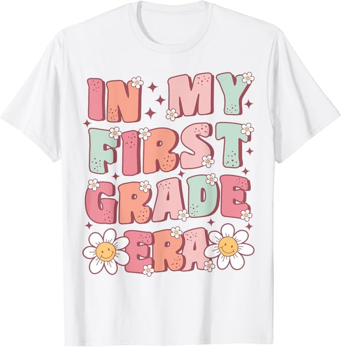 In My First Grade Era Cute Groovy 1st Grade Back to School T-Shirt | Amazon (US)