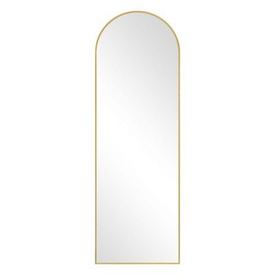 Dovelina Metal Framed Arched Full Length Mirror Leaning Mirror - 64"x21",Gold | Target