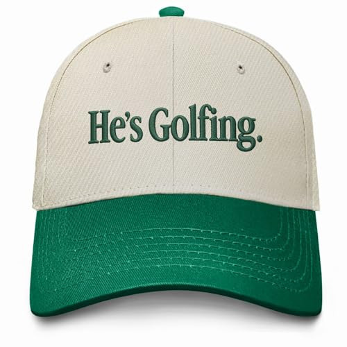 He's Golfing Embroidered Hat – Funny Golf Dad Hat for Men Women – Golf Lover Meme Baseball Cap Adjustable Novelty Gift | Amazon (US)