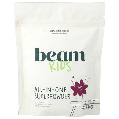 Beam, Kids All-in-One Superpowder, Chocolate, 4.93 oz (140 g) | iHerb