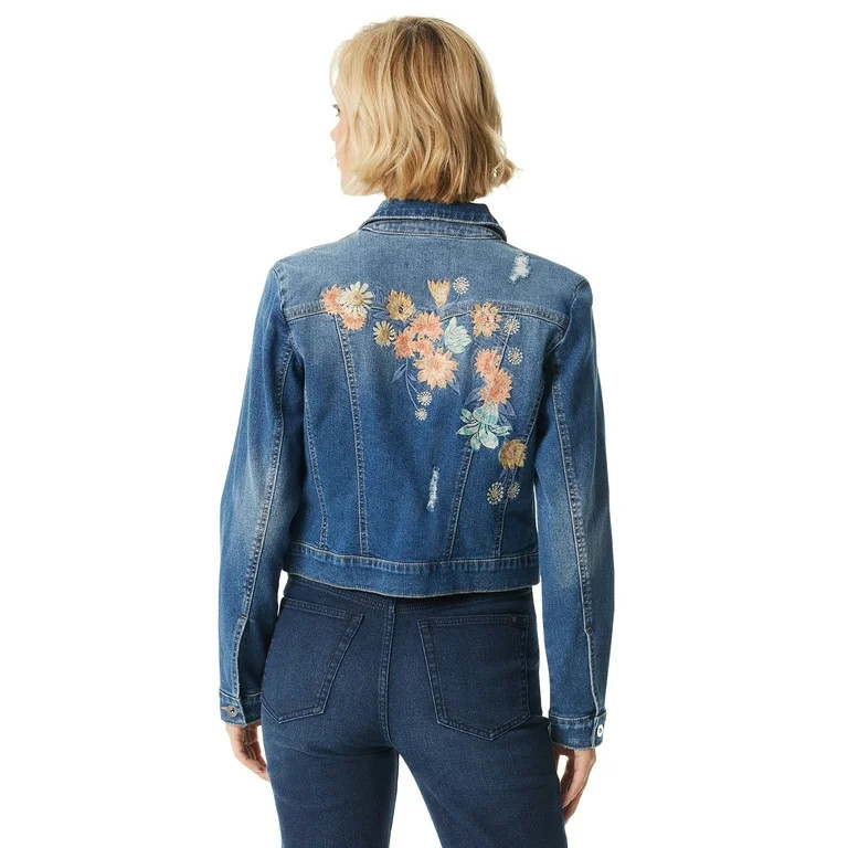 Jessica Simpson Women's and Women's Plus Uptown Embroidered Jacket | Walmart (US)