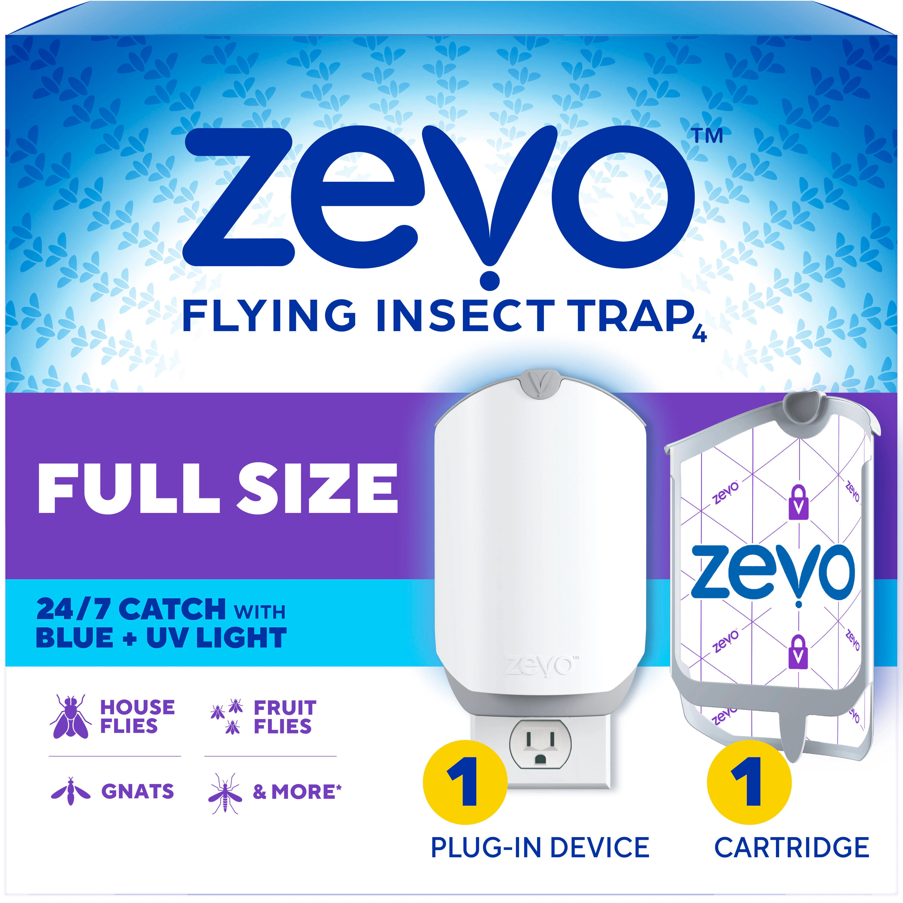 Zevo 24/7 Flying (1 Plug-in Device + 1 Cartridge) Indoor Glue Electronic Insect Trap | MODEL 4 | Lowe's