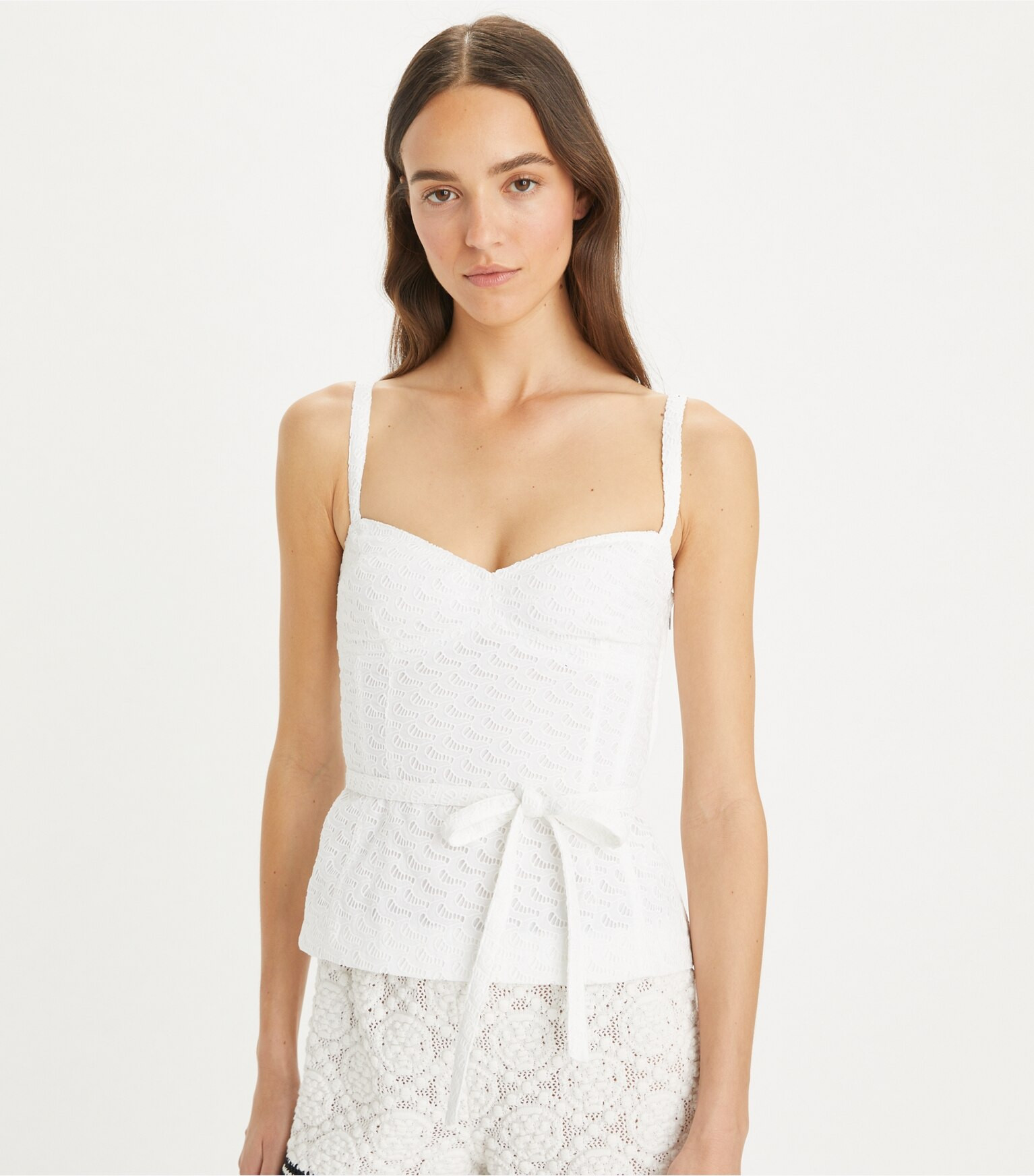EMBROIDERED COTTON BRODERIE ANGLAISE COTTON TOP | Tory Burch (US)