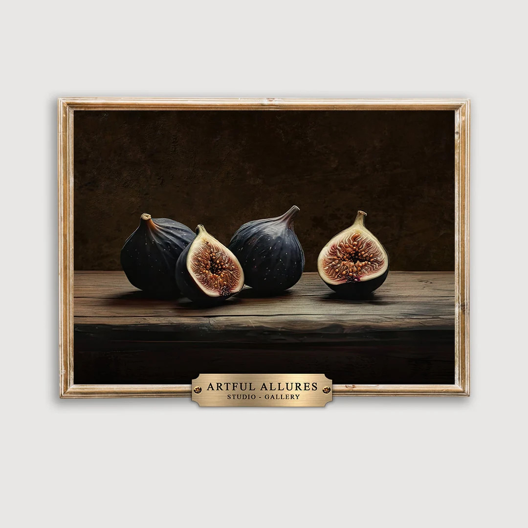 Moody Figs Painting | Figs Printable Stil Life Art | Vintage Fruit Still Life | Still Life Art Pr... | Etsy (US)