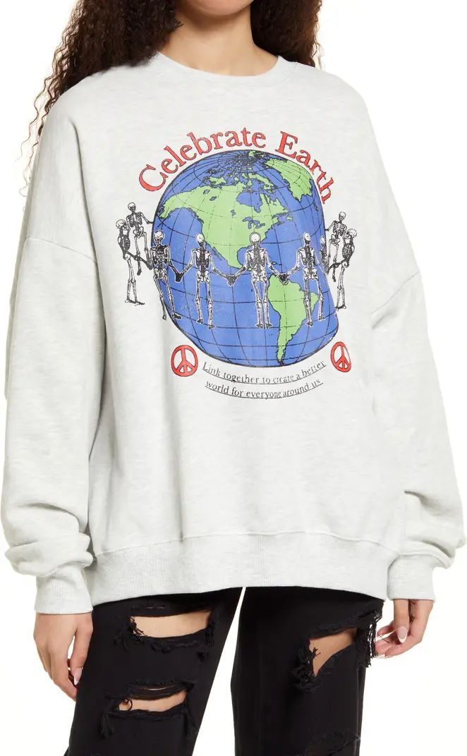 PacSun Celebrate Earth Crewneck Graphic Sweatshirt | Nordstrom | Nordstrom