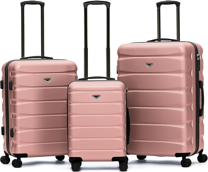 Luggage Sets TSA Lock Silent Double Spinner Wheels Suitcase With Case Maximum Carry On Bag Size F... | Amazon (US)