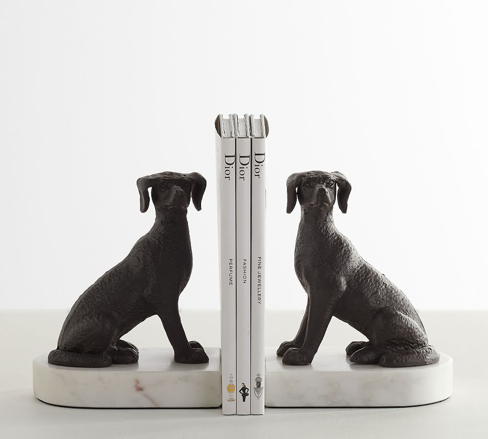 Bronze Dog Book Ends - Set of 2 | Pottery Barn (US)