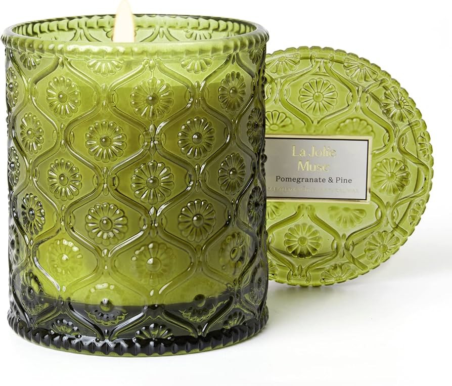 LA JOLIE MUSE Scented Candle, Christmas Candles, Holiday Gifts, Pine Pomegranat Scented Candle, C... | Amazon (US)