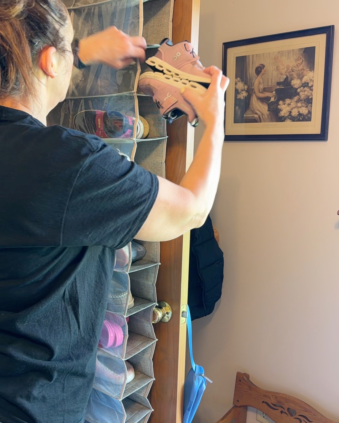 Home Organization: Over the door shoe organizer. Features 24 clear compartments plus a top shelf. 
Storage solutions 
Kids bedroom organization 
Space saving organizing 

#LTKHome #LTKKids #LTKmomlife