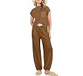 ANRABESS Women's Two Piece Outfits Sweater Sets Knit Pullover Tops and High Waisted Pants Tracksu... | Amazon (US)
