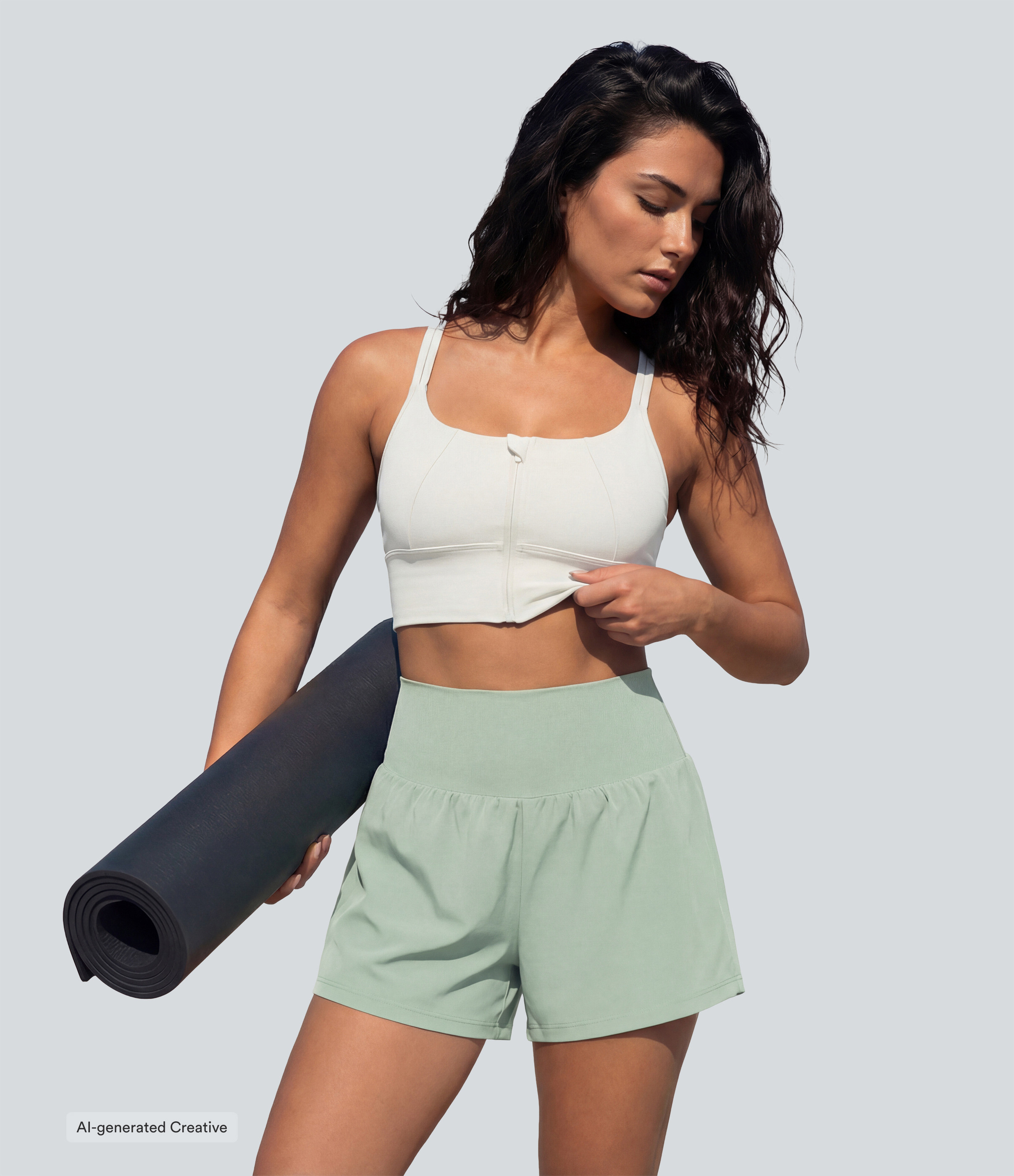 SoftlyZero™ Airy Super High Waisted 2-in-1  InstantCool Yoga Shorts 5'' with Pockets-Longer Length | HALARA