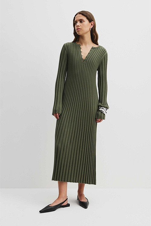 Pleat Knit Dress | Country Road
