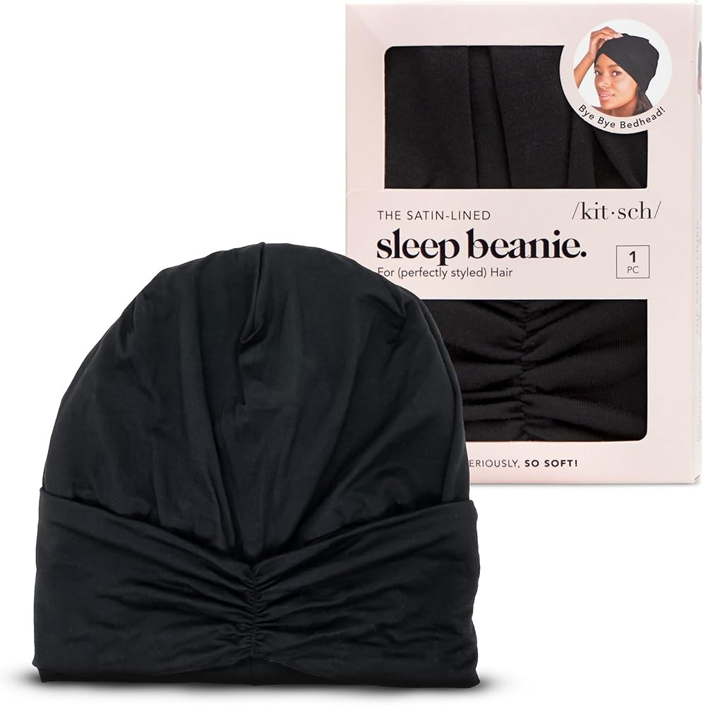 Kitsch Satin Lined Beanie - Softer than Silk Beanie For Sleeping Women, Breathable Hair Cover for... | Amazon (US)